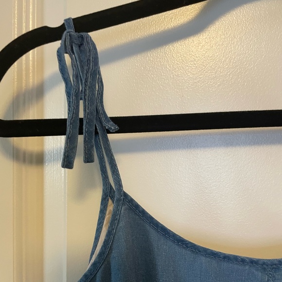 Madewell Chambray Tie Shoulder Dress - Picture 2 of 7